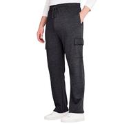 Pegasus Men's Soft & Comfortable Lounge Fleece Jogging Bottoms With Cargo Pockets in Black | Size: 48L Pegasus Black 48L