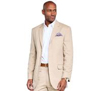 Pegasus Men's Soft-Handle Cotton Blazer Fully Lined Classic Summer Style Sophisticated & Versatile Wardrobe Essential Sand 46
