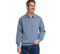 Pegasus Men's Stylish All Over Quilted Crewneck Sweatshirt with 3-Button Placket & 2 Side Pockets Denim XXL (46-48)