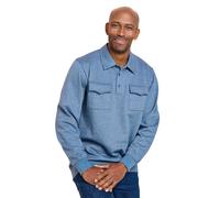 Pegasus Men's Supersoft Fleece Sweatshirt with Chest Pockets, Brushed Back in Blue | Size: XL Pegasus Blue XL