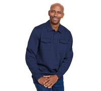Pegasus Men's Supersoft Fleece Sweatshirt with Chest Pockets, Brushed Back in Navy | Size: XL Pegasus Navy XL