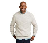 Pegasus Men's Textured Crew Neck Jumper Stylish Chunky Knit Winter Sweater