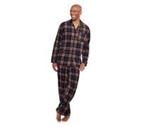 Pegasus Men's Traditional Button Through Thermal Fleece Pyjama Set | Comfortable Nightwear with Elasticated Waist Bottoms, Warm Sleepwear, Sizes S-3XL
