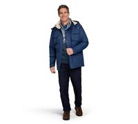 Pegasus Men's Waterproof Jacket with Sherpa Lining & Detachable Hood Insulated in Navy | Size: Large Pegasus Navy L