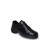 Pegasus Men's Waterproof Leather Hiking Shoes, Wide Fit, Cushioned Footbed, Durable Lace-Up Trekking Trainers Black