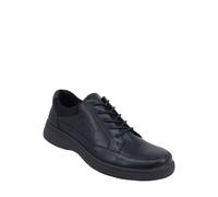 Pegasus Men's Wide Fit Lace Up Shoe, Lightweight Cushioned Comfort Smart Casual in Black | Size: 9 Pegasus Black 9