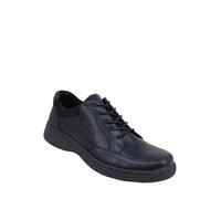 Pegasus Men's Wide Fit Lace Up Shoe, Lightweight Cushioned Comfort Smart Casual Style Black