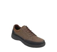 Pegasus Men's Wide Fit Lace Up Shoe, Lightweight Cushioned Comfort Smart Casual Style Brown