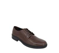 Pegasus Men's Wide Fit Leather Derby Shoes - Classic Lace-Up Smart Shoes - in Brown | Size: 9 Pegasus Brown 9