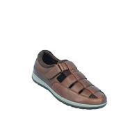 Pegasus Men's Wide Fit Leather Sandals with Adjustable Touch Fasten Straps in Brown | Size: 9 Pegasus Brown 9