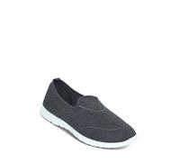 Pegasus Men's Wide Fit Slip On Pump in Charcoal | Size: 7 Pegasus Charcoal 7