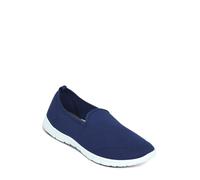 Pegasus Men's Wide Fit Slip On Pumps with Memory Foam Insole Lightweight and Flexible Navy 9