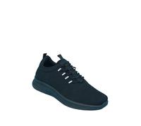 Pegasus Men's Wide Fit Slip On Trainers with Bungee Laces, Memory Foam Insoles with Cushioned Grip Sole (G FIT) Comfortable Everyday Footwear Black
