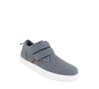 Pegasus Men's Wide Fit Touch Fasten Canvas Shoes, Adjustable & Comfortable Everyday Footwear with Cushioned Ankle Collar Navy 8