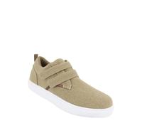 Pegasus Men's Wide Fit Touch Fasten Canvas Shoes - Adjustable & Comfortable in Beige | Size: 11 Pegasus Beige 11