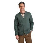 Pegasus Men's Wool Blend Cardigan 6 Button Fastening & 2 Patch Pockets Chunky Knit for Warmth and Softness Forest Green 3XL