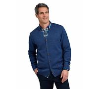 Pegasus Men's Wool Blend Cardigan 6 Button Fastening & 2 Patch Pockets Chunky Knit in Navy | Size: Large Pegasus Navy L