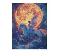 Pegasus Moonlit Flight Fantasy Colourful Jigsaw Puzzle for Adults, 500 PCS