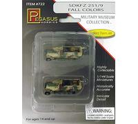 Pegasus PG0722 Vehicle 1/144 SdKFZ 251/9, Coloured Model, Pack of 2
