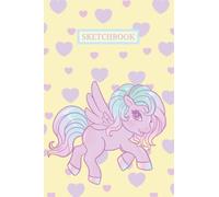 Pegasus Sketchbook: Cute Pastel Pegasus Heart 6x9” 120 Blank Page Sketchbook for School Work Drawing Notes Studies