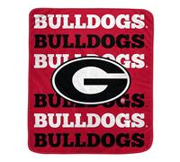 Pegasus Sports NCAA Georgia Bulldogs Repeat Refresh Wordmark Fleece Blanket