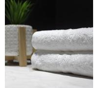 Pegasus Textiles 500gsm Luxury White 100% Cotton Bath Towels | 70cm x135cm | Set of 2
