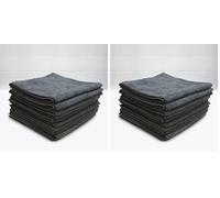 Pegasus Textiles Microfibre Cloth 10-Piece, 40 cm x 40 cm Size, Black (Pack of 2)