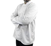 Pegasus Textiles | White Long Sleeve Chef Jackets with Press Studs (XS)