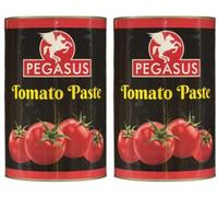 Pegasus Tomato Paste 4.5kg Premium Concentrated Tomato Base for Sauces, Soups, Stews, Baking, and Cooking, 100% Natural, Rich Flavor, Bulk Packaging for Professional Kitchens Pack Of 2