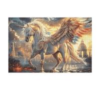 Pegasus Unicorn 1000 Piece Jigsaw Puzzle for Adults Animal Pet Long Weekend Project Satisfying Challenge No Duplicate Pieces for Hobbyists 1000 PCS