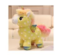 (Pegasus Yellow, 30cm) Sunshine Rainbow Pony Plush Toy Vibrant Colors Filling Gifts Dolls Festival
