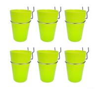 Pegboard Cup and Pen Holder 7x7cm Green Blue(Green) | Round design, cup and pen holder, 6pcs set, black finish, easy install