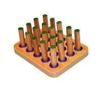 Pegboard for finger exercises, wooden pegboard for dexterity, finger training board, wood, hand-eye coordination training, hand exercise board for grip training of fine motor skills