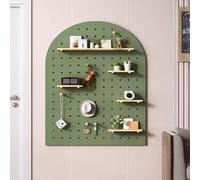 Pegboard Kit with Shelves - Crafts Organization Divider for Bedroom and Study, Wooden Display Solution