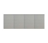 Pegboard Panels Grey Steel 120x58cm 3pc Wall-Mounted Heavy-Duty Tool Organisers