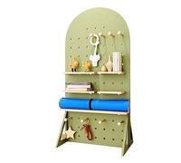 Pegboard Panels,Pegboard Panels & Units, Retail Rack Pegboard Display Board Movable Wooden Room Dividers Garage Kitchen Bedroom Partition Screen (Color : Green, Size : 60x120cm)