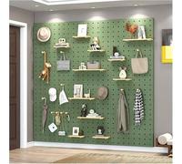 Pegboard Panels,Solid Wood Pegboard Shelf,Perforated Board,Office Kitchen Storage Wall Board,Desk Pegboard with Hanging,DIY Storage and Display Panels,for Wall Organizer,Crafts Organization