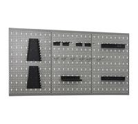 Pegboard Panels Steel Grey 3x40x58 cm Workshop Tool Organiser Wall Mount 120cm
