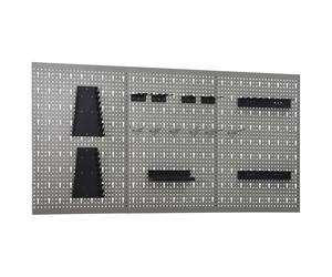 Pegboard Panels Steel Grey 3x40x58 cm Workshop Tool Organiser Wall Mount 120cm