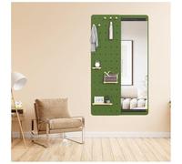 Pegboard Panels,Wood Pegboard Organizer Kit, Wall Mount Pegboard Display Shelves, Modular Display Combination Panel with Mirror, for Home Ornaments Office Study(Green,30x140 cm)