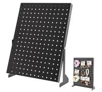 Pegboard | Peg Board Stand For Vendors | Black Peg Board Organiser Hooks For Your Home, Store, Office | Display Boards Free Standing