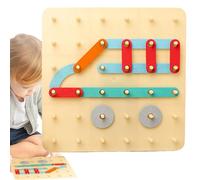 Pegboard Puzzle For, Wooden Number And Letter Building Board, Shape Matching Educational Toy For Fine Motor Skills, Preschool Learning