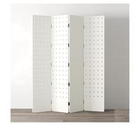 Pegboard Room Divider Panel, Folding Partition Screen with Base for Easy Storage in Bedroom or Store