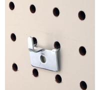 Pegboard Utility Notch Hook - Picture Hanger for Slatwall & Peg Wall - 25 Pack