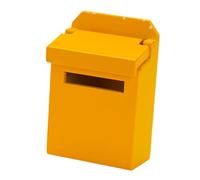 Pegciuho 1:12 Dollhouse Mailbox Mini Wood Letter Box Simulation Wooden Flip Mailbox Miniature Mail Box Mini Furniture Model for Party Favor, Orange