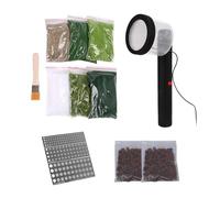 Pegciuho 11Pcs Electrostatic Grass Planting Machine Static Grass Applicators with Brush Building Accessories Grass Planter Flock Static