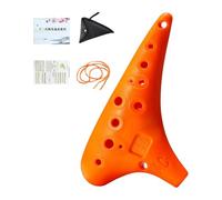 Pegciuho 12-Hole Ocarina, Portable, Lightweight Resin Instrument, Ergonomic Design, Storage Included, Beginner-Friendly Handling, Musical, Use, Orange