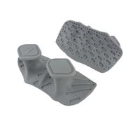 Pegciuho 2 Pack Fingerless Workout Grips for Powerlifting and Calisthenics, Gray