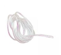 Pegciuho 2 Packs Braid Mylar Tube Fly Tying Material Tubing Cord Nylon Pearlescent Round Braid with Reflective Adds Flash in Wing Or Body with Resin C, 2 Pcs