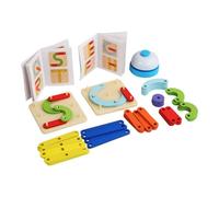 Pegciuho 2 Pieces Geoboards Puzzle Wooden Peg Board Geometry Manipulative Math Toy Brain Teaser Logical Thinking Educational Toy Made From Wood And PP Suitable